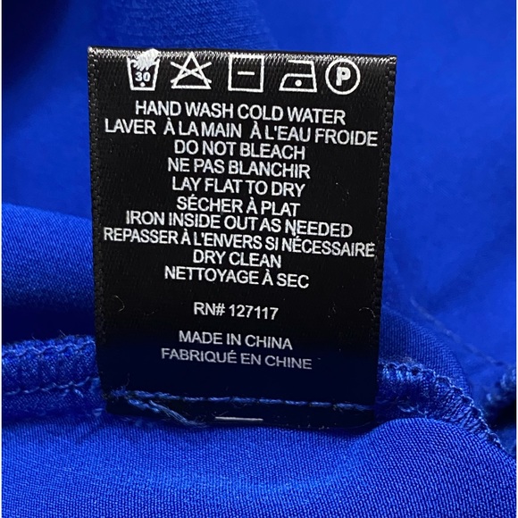 BADGLEY MISCHKA Royal Blue Crop Blouse Size 2 - Picture 3 of 6